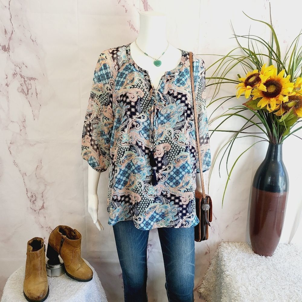 Anthropologie Daniel Rainn beautiful paisley boho vibe